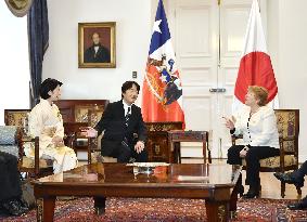 Prince Akishino, Princess Kiko in Chile