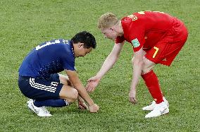 Football: Japan vs Belgium at World Cup