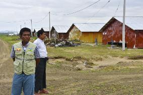 Houses for Rohingya Muslims in western Myanmar