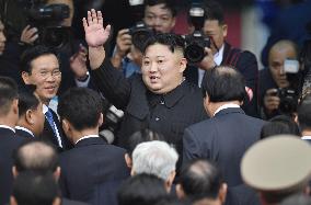 Kim Jong Un on way home