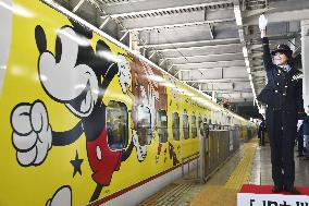 Mickey shinkansen bullet train in Japan