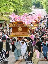 Floats carried at Nikko shrine