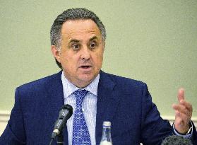 Russian Sports Minister Mutko in press conference