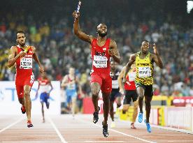 U.S. wins men's 4x400 meter relay at world championships