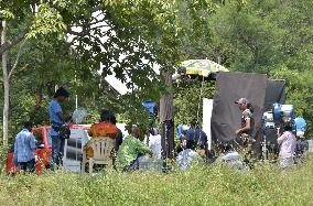 Movie shooting in India's Ramoji Film City