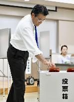Okada casts early ballot for upper house election