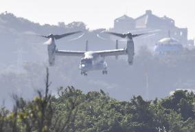 U.S. military resumes Osprey flights after accident off Okinawa