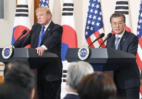 Trump says progress seen on N. Korea, credits U.S. military strength