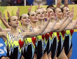 Russia top after synchronized swim's team technical routine