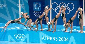 (2)Japan's sychronized swimmers practice in Athens