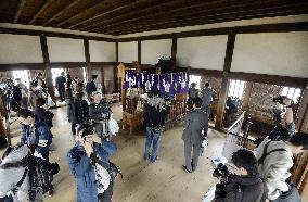 Interior of renovated Himeji Castle opened to media