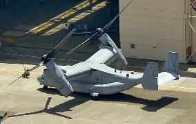 Osprey arrives in Tokyo for 1st time since crash in Hawaii
