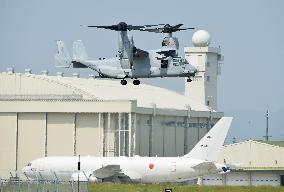 Ospreys arrive at Nagoya airport