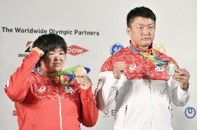 Olympics: Judoka Harasawa, Yamabe meet press