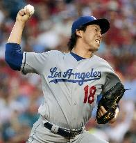 Baseball: Maeda gets 12th win as Dodgers rout Phillies