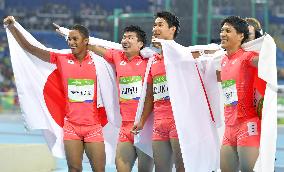 Olympics: Japan wins silver in 4x100 relay
