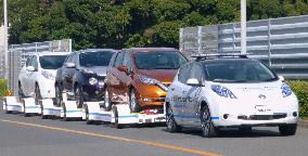 Nissan introduces automatic guided vehicle system on trial