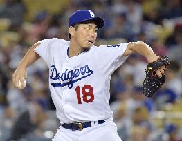 Baseball: Maeda in Dodgers-Padres game