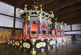 Throne for new emperor's accession ceremony