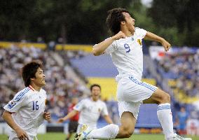 Japan against Uzbekistan in 2010 World Cup qualifying match