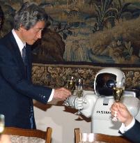 Robot ASIMO debuts as goodwill ambassador in Prague