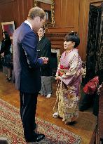 Britain's Prince William meets Japanese actress Kuroyanagi