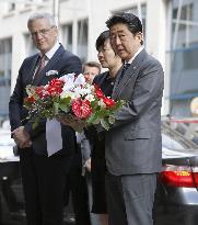 Japanese PM Abe visits scene of Brussels terror attacks