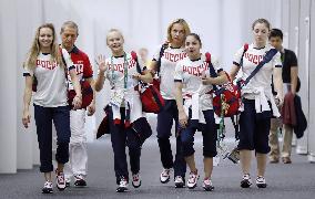 Russian gymnasts continue training in Rio de Janeiro