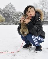 Snow in central Japan