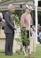 Emperor, empress attend National Arbor Day in Hokkaido