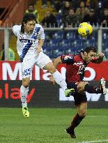 Inter's Nagatomo against Genoa