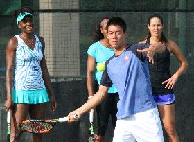 Nishikori, Williams sisters take part in charity event