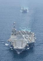 U.S. carrier George Washington leaves Yokosuka base