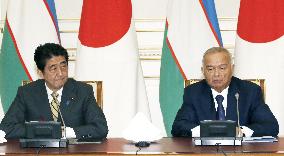 Japanese PM Abe meets Uzbekistan's Pres. Karimov