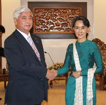 Japan's defense minister meets senior officials in Myanmar