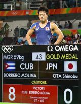 Olympics: Japan's Ota wins silver in Greco-Roman wrestling