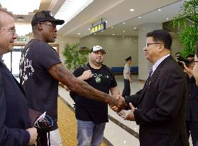 Ex-NBA star Rodman ends "very good trip" to N. Korea