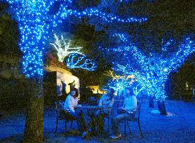 Glover Garden in Nagasaki lit up