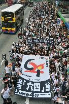 Thousands march ahead of 20th anniversary of Tiananmen crackdown