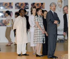 Prince Akishino, daughter visit African exhibition