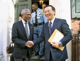 Tanigaki says U.N. contribution must reflect member's responsibi