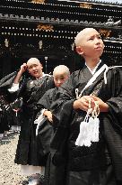 Initiation ceremony held for school pupils to become Buddhist monks