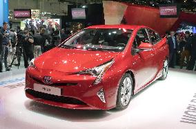 Toyota unveils new Prius hybrid car at auto show in Frankfurt