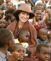 Actress Tsuruta in Kenyan refugee camp as TICAD goodwill envoy