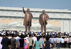 N. Korea marks 22nd anniv. of founder Kim Il Sung's death