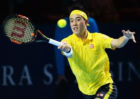 Nishikori advances to 2nd round of Swiss Indoors