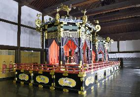 Throne for new emperor's accession ceremony