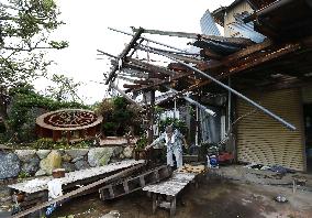 Suspected tornado hits western Japan