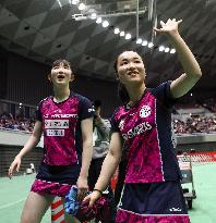 Table tennis: Women's doubles final at Japanese c'ships