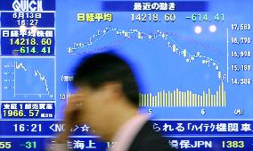 Nikkei plummets with biggest loss since Sept. 2001 terror attack